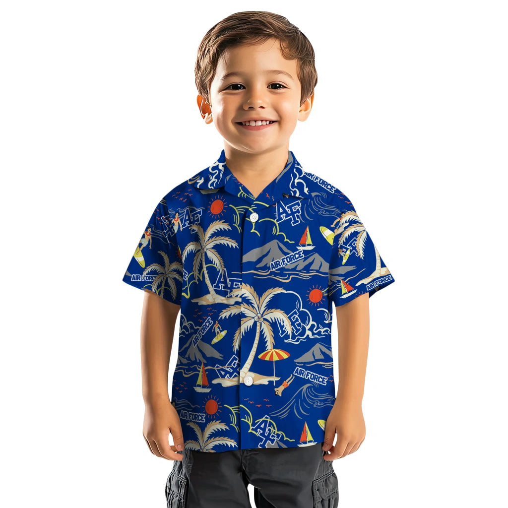Air Force Falcons Hawaiian Shirt - Palm Tree Island | Hula Hawaiian Shirts