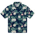 Akron Zips Hawaiian Shirt - Flamingo and Hibiscus | Hula Hawaiian Shirts
