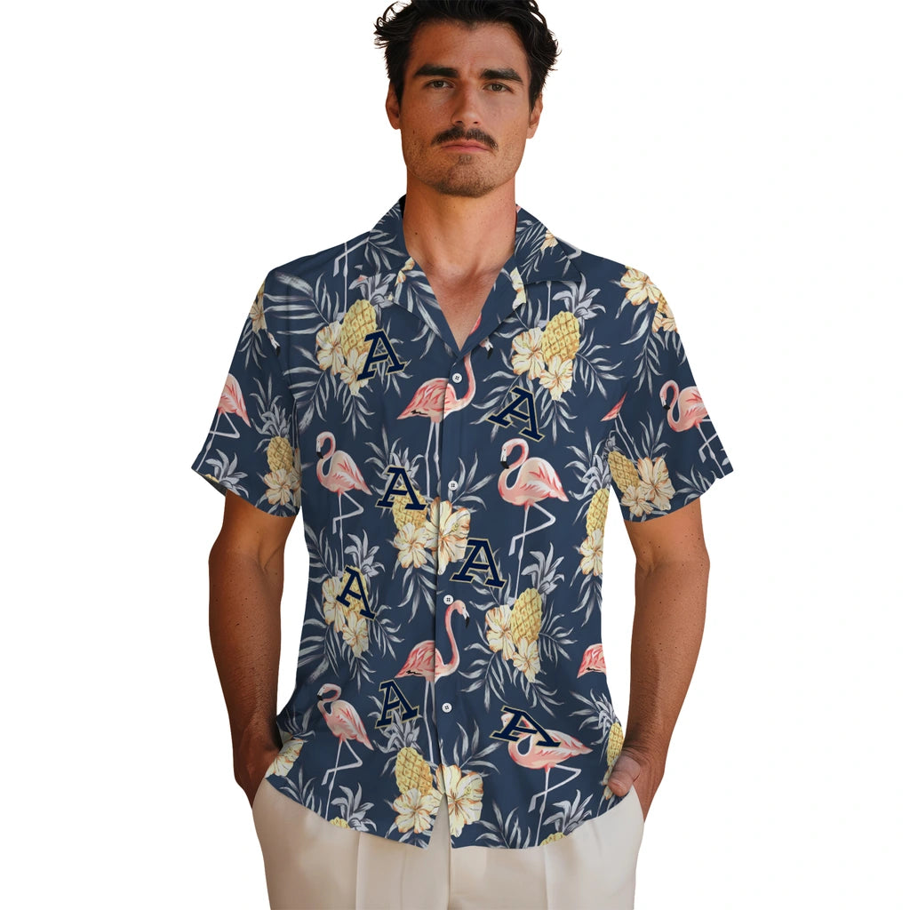 Akron Zips Hawaiian Shirt - Flamingo Hibiscus | Hula Hawaiian Shirts