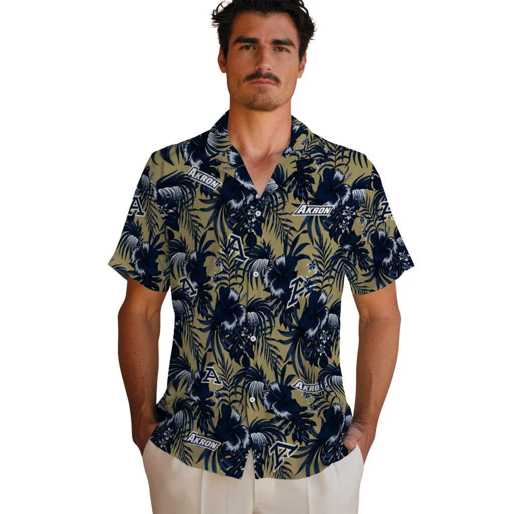 Akron Zips Hawaiian Shirt - Hibiscus Exotic | Hula Hawaiian Shirts