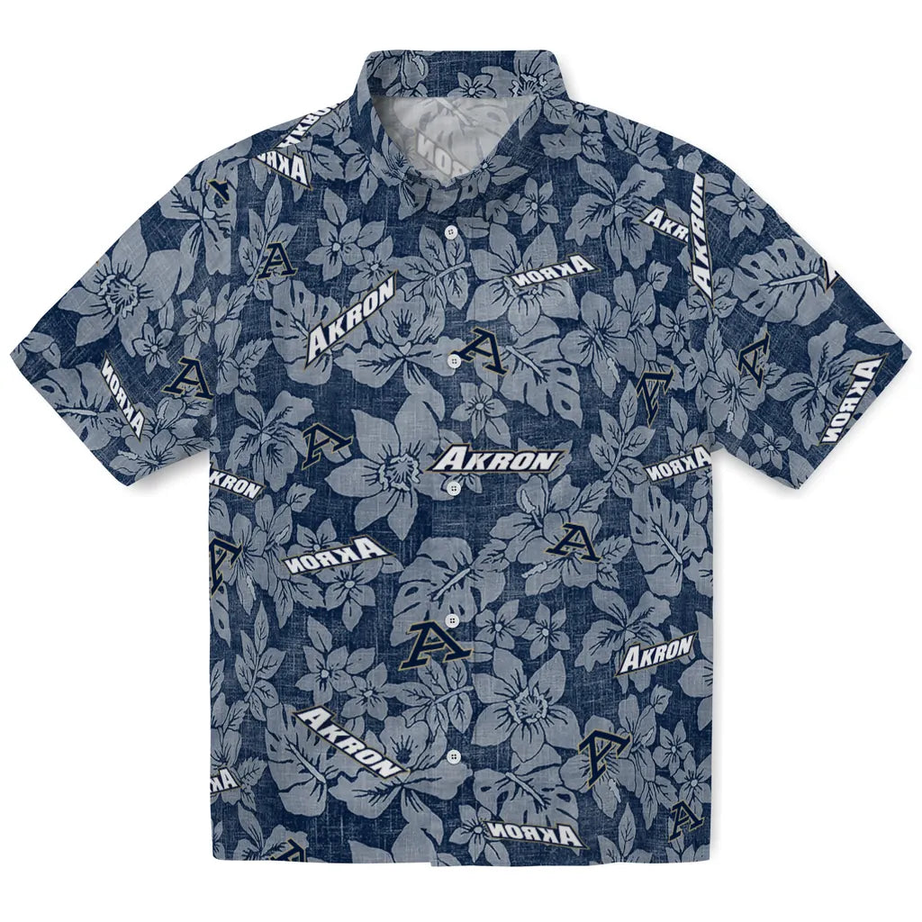 Akron Zips Hawaiian Shirt - Hibiscus Oasis | Hula Hawaiian Shirts