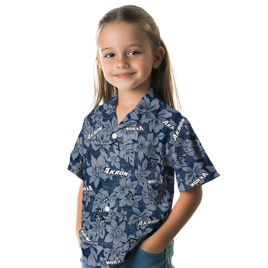 Akron Zips Hawaiian Shirt - Hibiscus Oasis | Hula Hawaiian Shirts