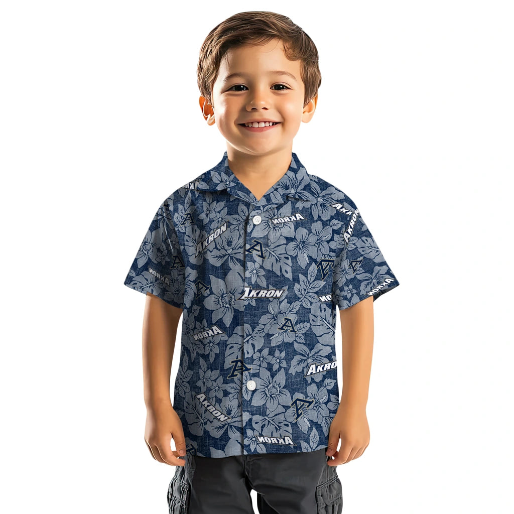 Akron Zips Hawaiian Shirt - Hibiscus Oasis | Hula Hawaiian Shirts