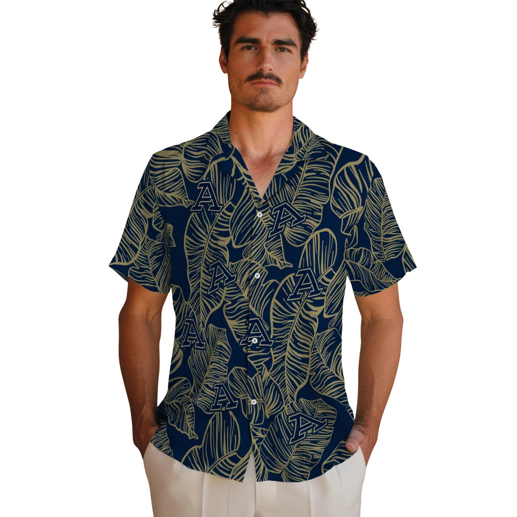 Akron Zips Hawaiian Shirt - Leaf Outline | Hula Hawaiian Shirts