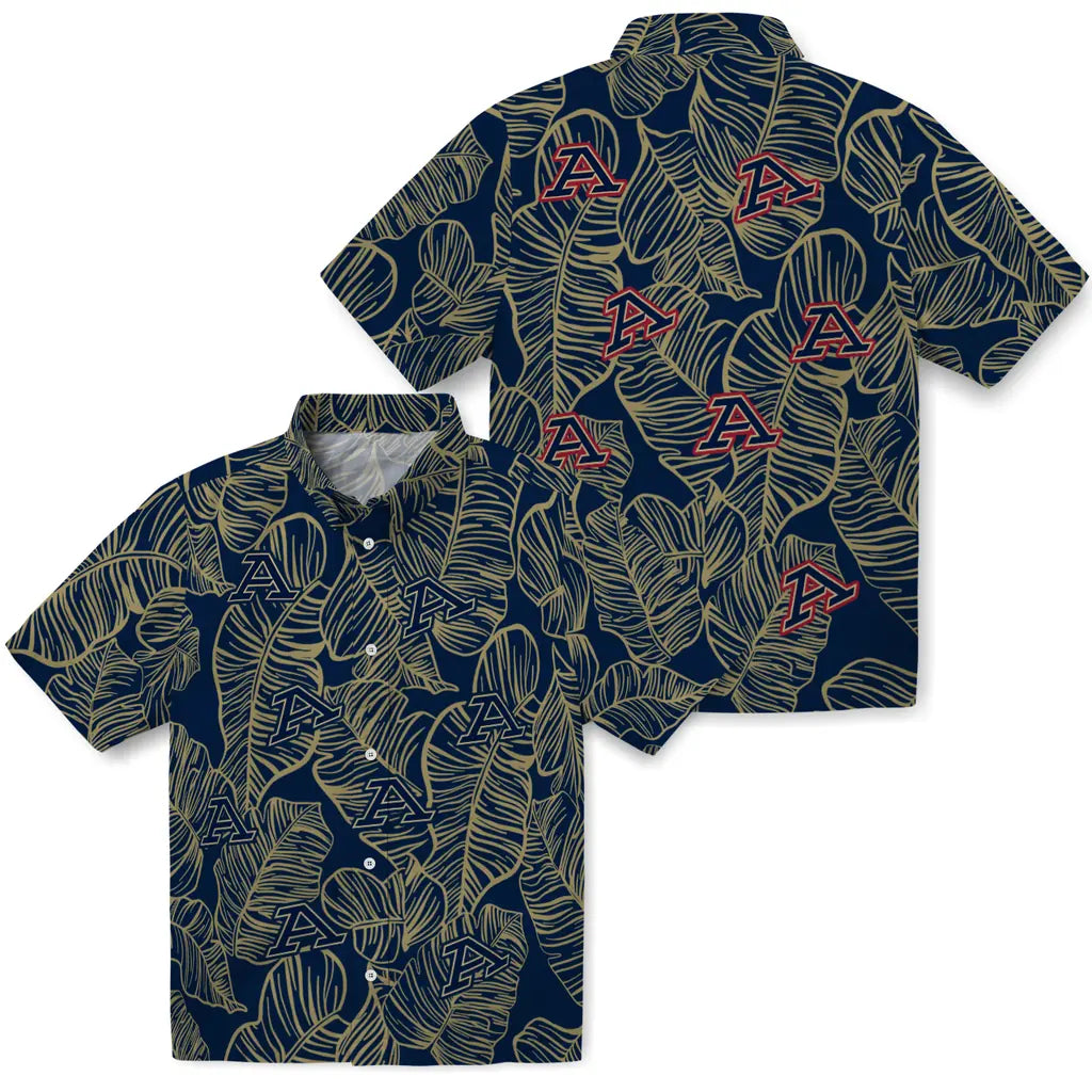 Akron Zips Hawaiian Shirt - Leaf Outline | Hula Hawaiian Shirts
