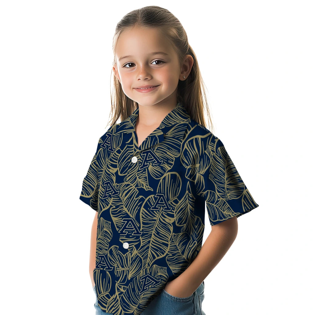 Akron Zips Hawaiian Shirt - Leaf Outline | Hula Hawaiian Shirts