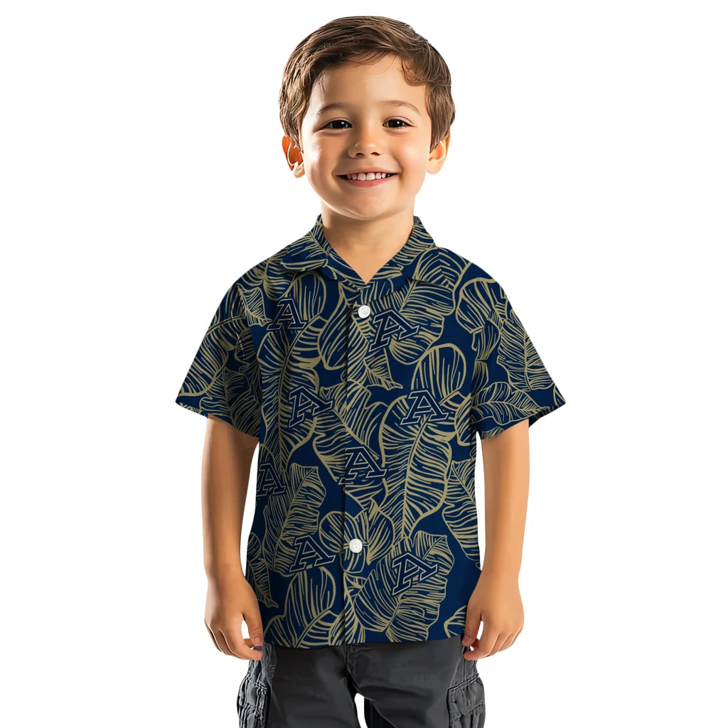Akron Zips Hawaiian Shirt - Leaf Outline | Hula Hawaiian Shirts
