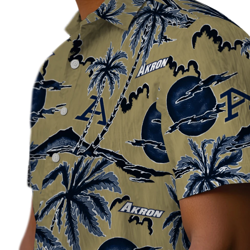 Akron Zips Hawaiian Shirt - Palm Sunset | Hula Hawaiian Shirts