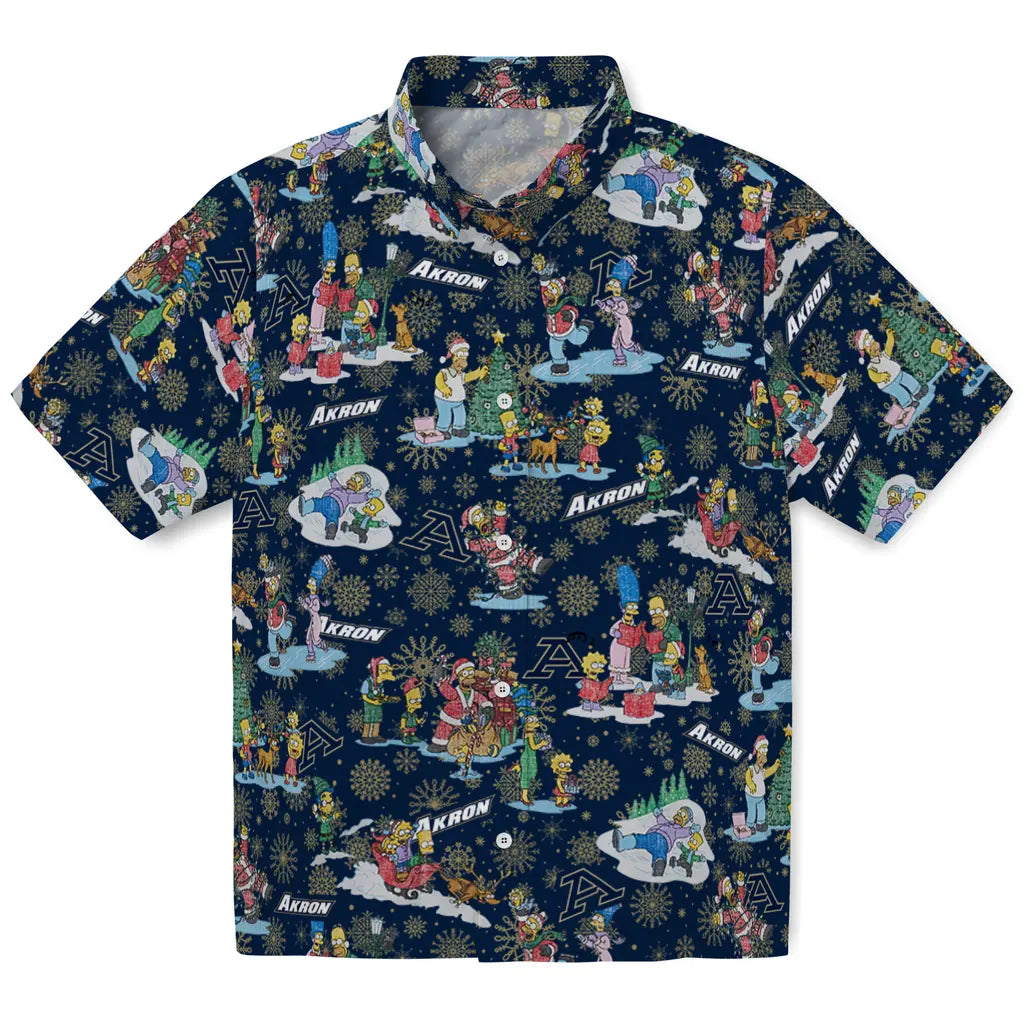 Akron Zips Hawaiian Shirt - Simpsons Christmas | Hula Hawaiian Shirts