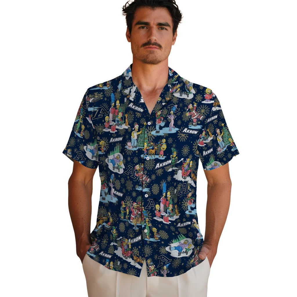 Akron Zips Hawaiian Shirt - Simpsons Christmas | Hula Hawaiian Shirts