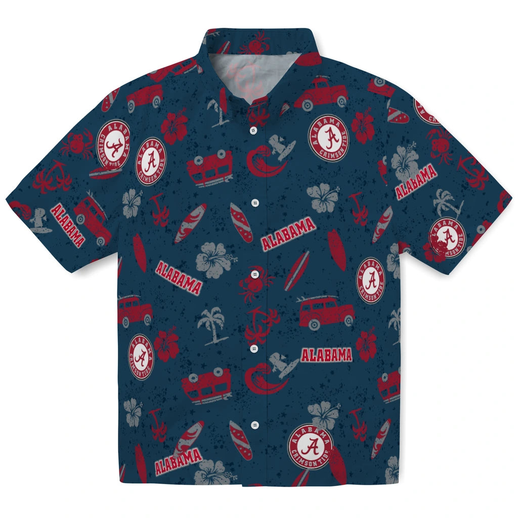 Alabama Crimson Tide Hawaiian Shirt - Beach Vibe | Hula Hawaiian Shirts