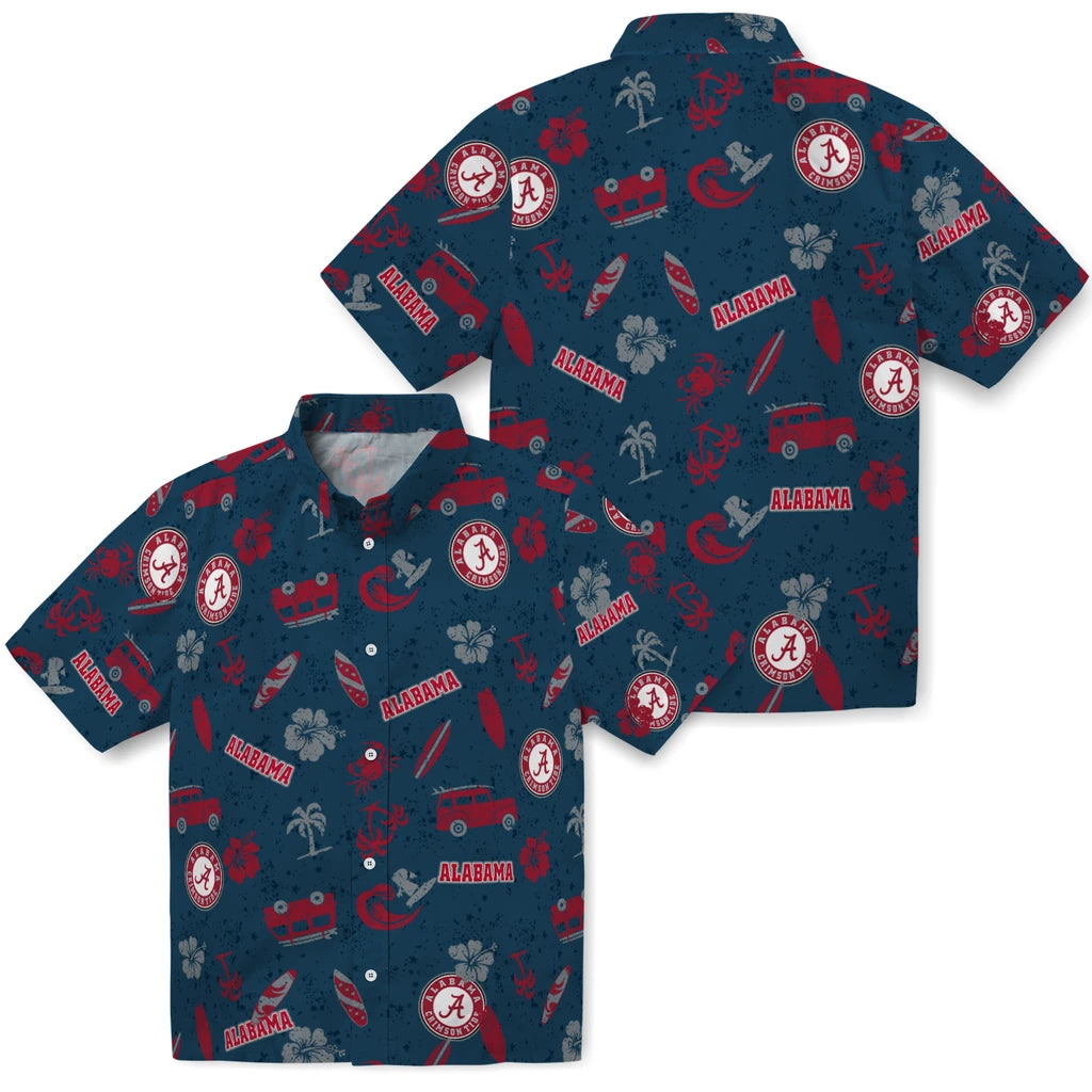 Alabama Crimson Tide Hawaiian Shirt - Beach Vibe | Hula Hawaiian Shirts