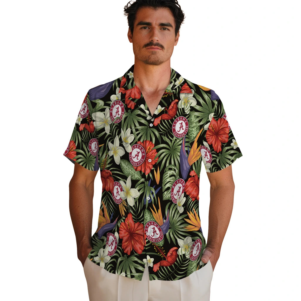 Alabama Crimson Tide Hawaiian Shirt - Hawaii Floral Hibiscus | Hula Hawaiian Shirts