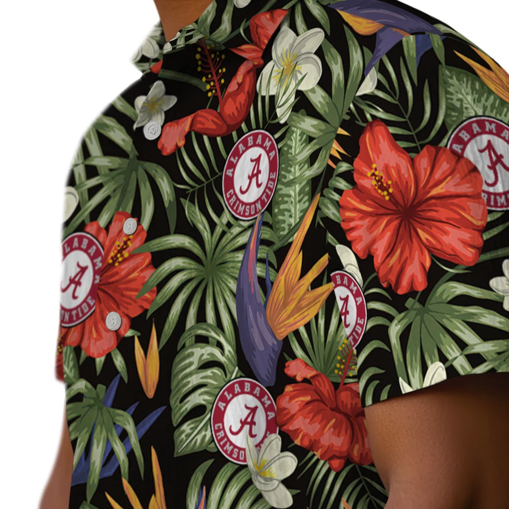 Alabama Crimson Tide Hawaiian Shirt - Hawaii Floral Hibiscus | Hula Hawaiian Shirts