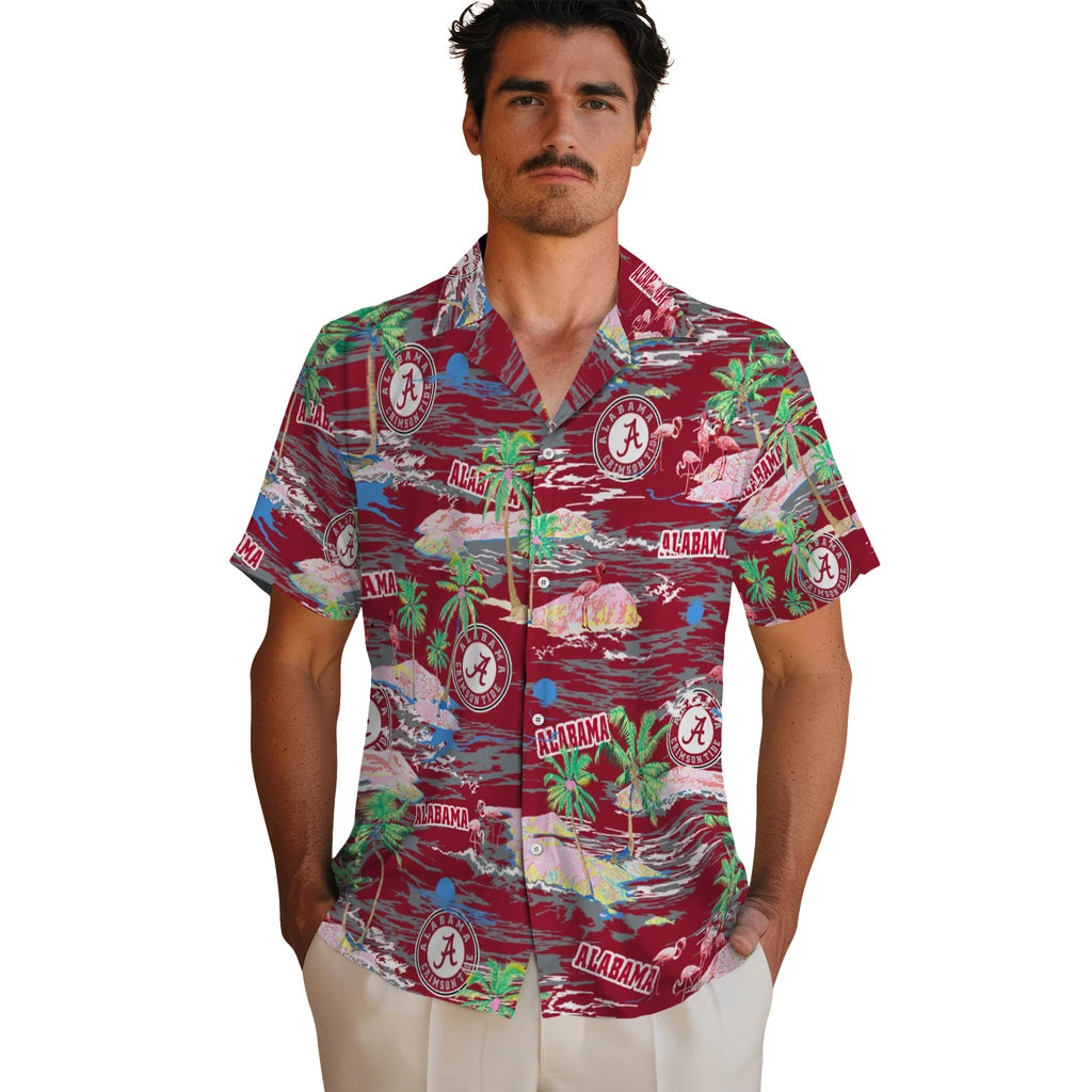 Alabama Crimson Tide Hawaiian Shirt - Hawaii Island | Hula Hawaiian Shirts