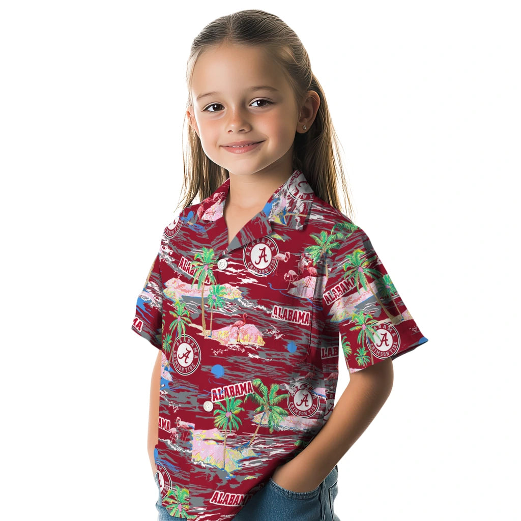Alabama Crimson Tide Hawaiian Shirt - Hawaii Island | Hula Hawaiian Shirts