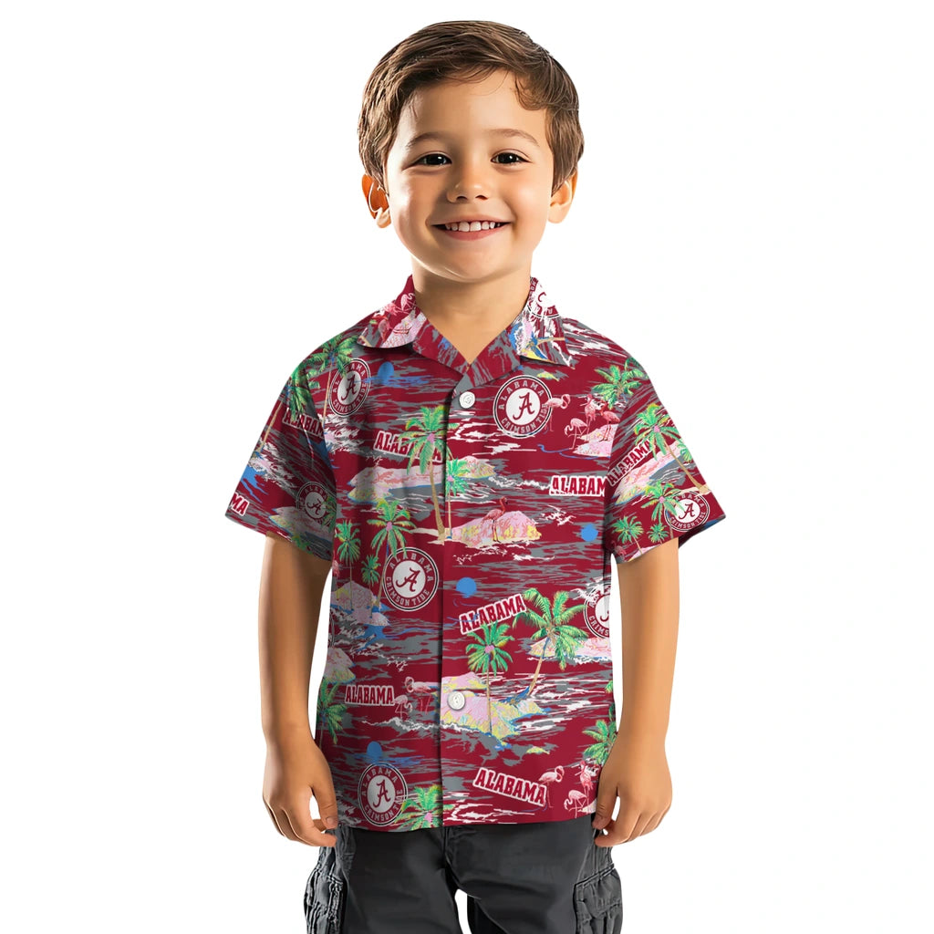 Alabama Crimson Tide Hawaiian Shirt - Hawaii Island | Hula Hawaiian Shirts