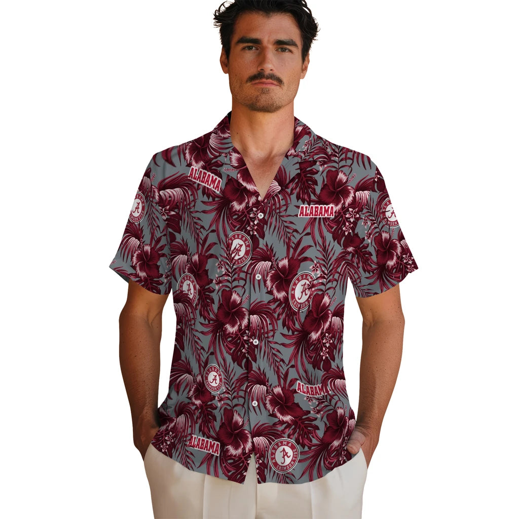 Alabama Crimson Tide Hawaiian Shirt - Hibiscus Exotic | Hula Hawaiian Shirts