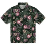 Alabama Crimson Tide Hawaiian Shirt - Hibiscus Leaves Pattern | Hula Hawaiian Shirts