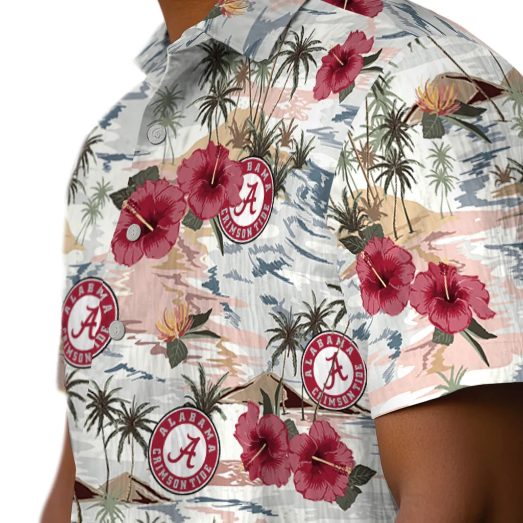 Alabama Crimson Tide Hawaiian Shirt - Hibiscus Seaside | Hula Hawaiian Shirts