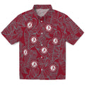 Alabama Crimson Tide Hawaiian Shirt - Leaf Outline | Hula Hawaiian Shirts