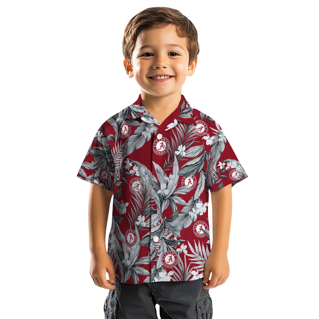 Alabama Crimson Tide Hawaiian Shirt - Palm Leaves | Hula Hawaiian Shirts