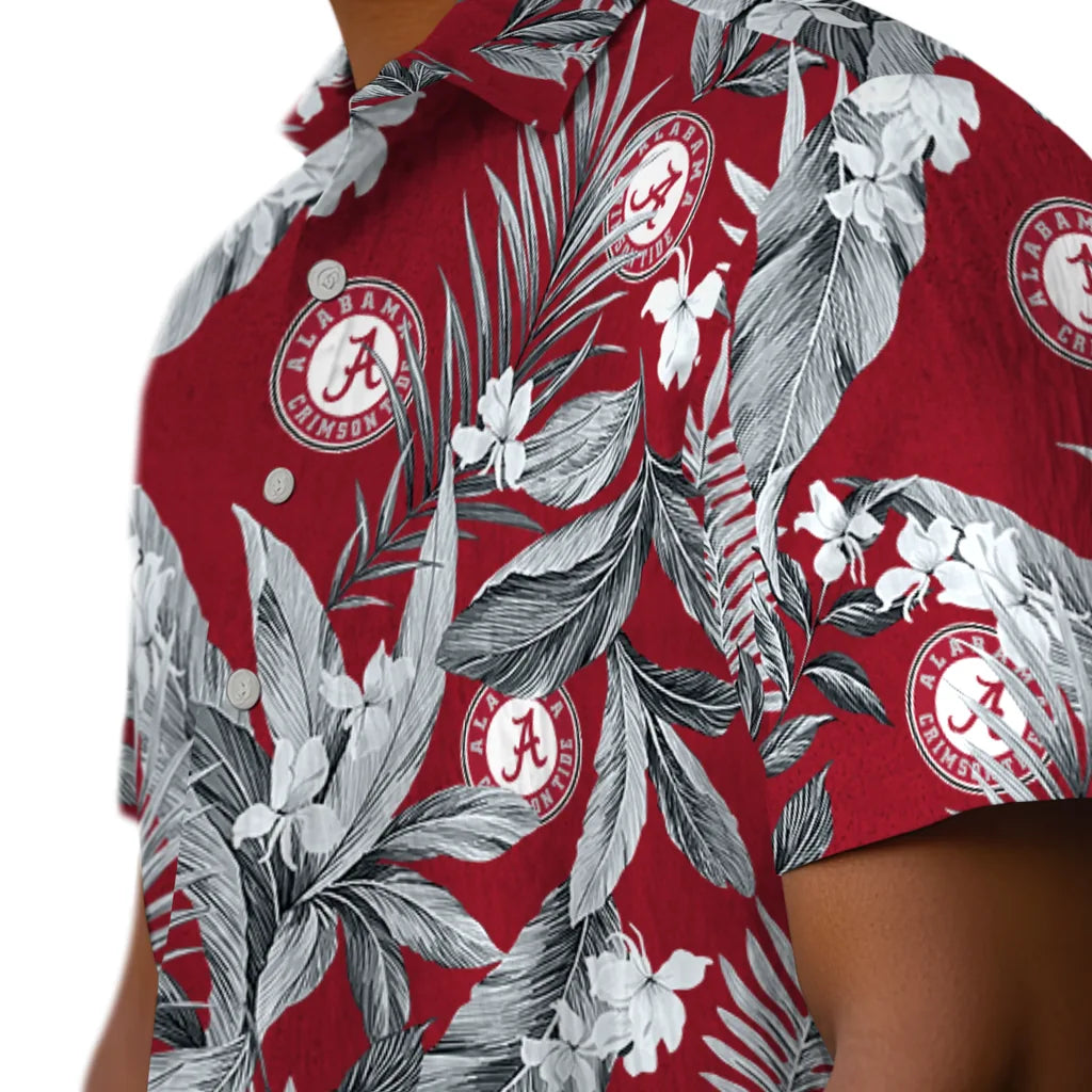 Alabama Crimson Tide Hawaiian Shirt - Palm Leaves | Hula Hawaiian Shirts
