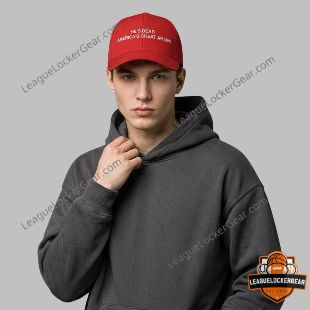 He's Dead America's Great Again Baseball Cap - LeagueLockerGear