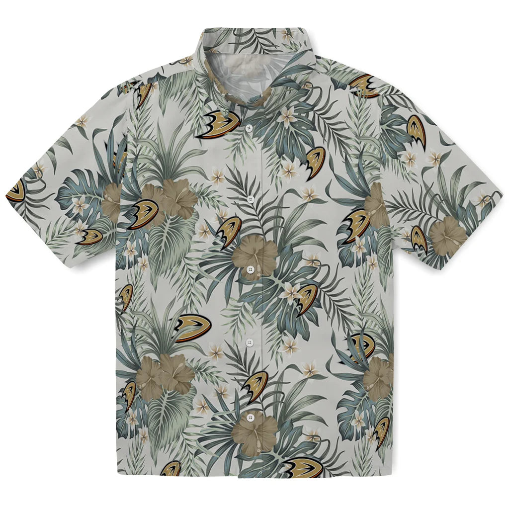 Anaheim Ducks Hawaiian Shirt - Hibiscus Designs | Hula Hawaiian Shirts