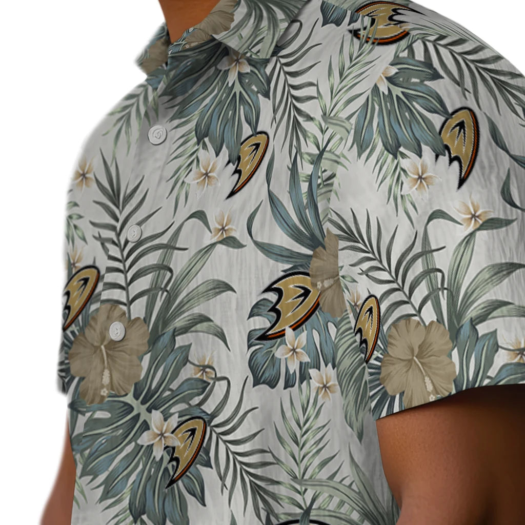 Anaheim Ducks Hawaiian Shirt - Hibiscus Designs | Hula Hawaiian Shirts