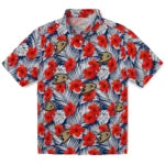 Anaheim Ducks Hawaiian Shirt - Hibiscus Fiesta | Hula Hawaiian Shirts