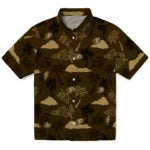 Anaheim Ducks Hawaiian Shirt - Palm And Clouds | Hula Hawaiian Shirts