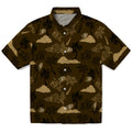 Anaheim Ducks Hawaiian Shirt - Palm And Clouds | Hula Hawaiian Shirts