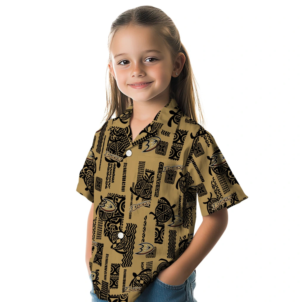 Anaheim Ducks Hawaiian Shirt - Turtle Lines | Hula Hawaiian Shirts