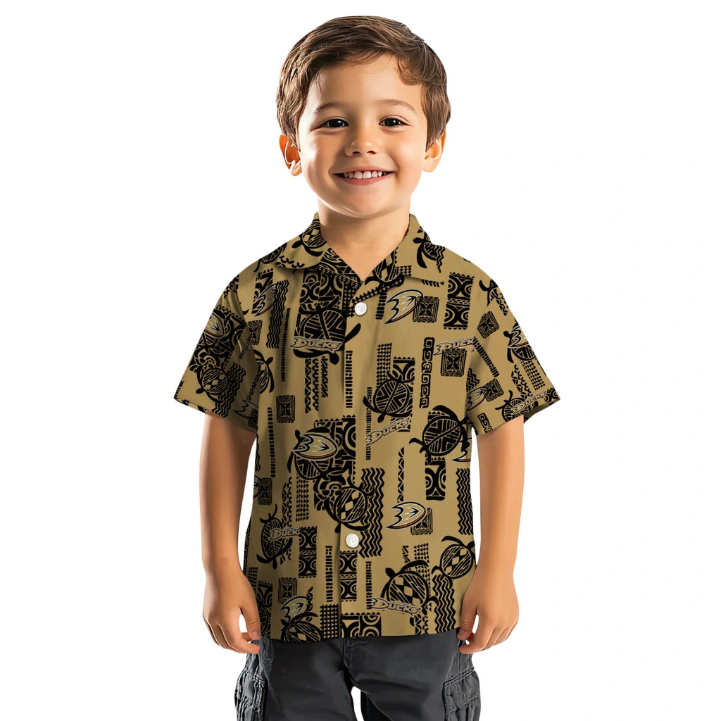 Anaheim Ducks Hawaiian Shirt - Turtle Lines | Hula Hawaiian Shirts