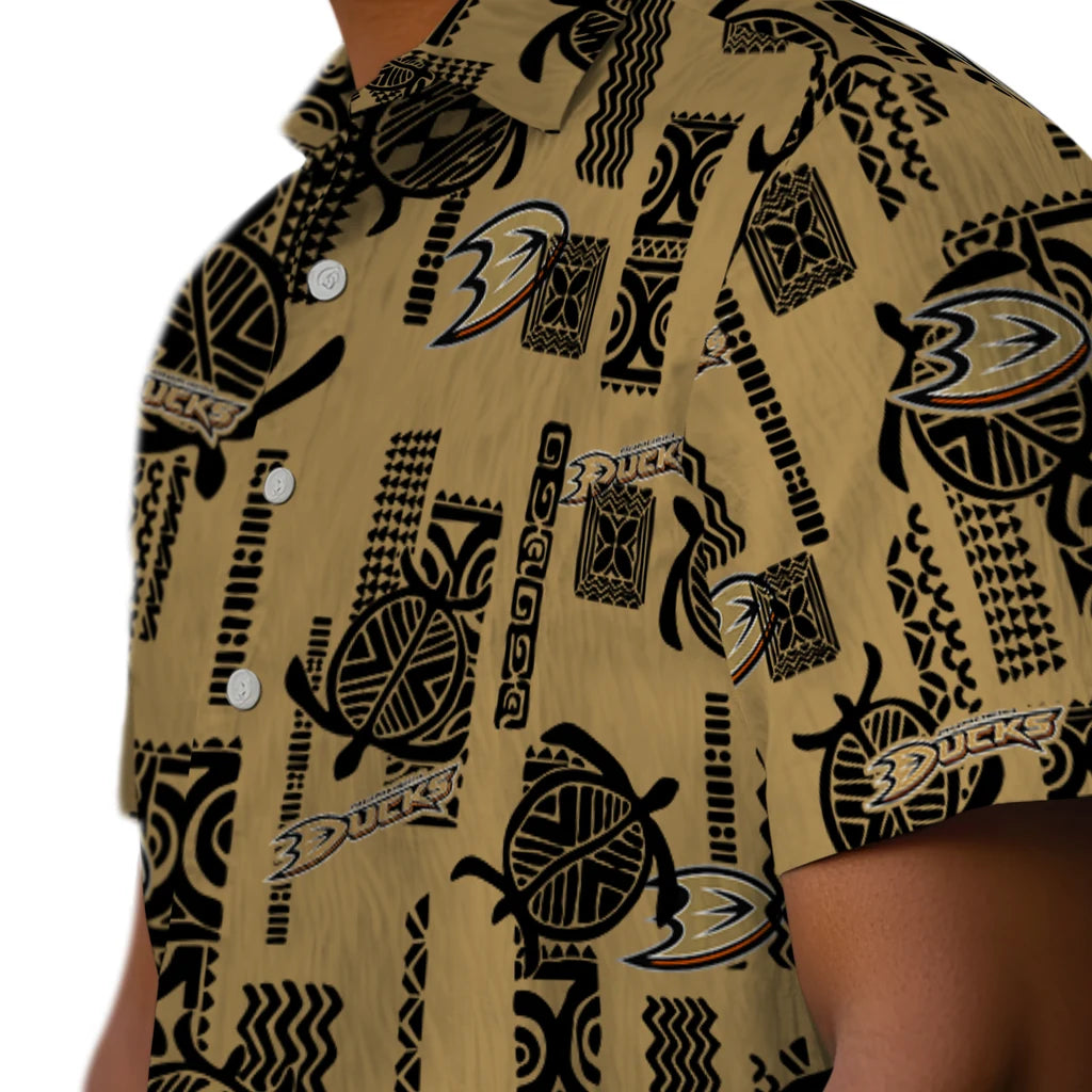 Anaheim Ducks Hawaiian Shirt - Turtle Lines | Hula Hawaiian Shirts