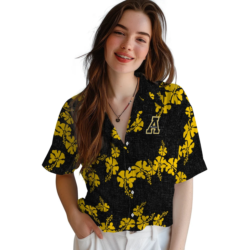 Appalachian State Mountaineers Hawaiian Shirt - 50th State Flower | Hula Hawaiian Shirts
