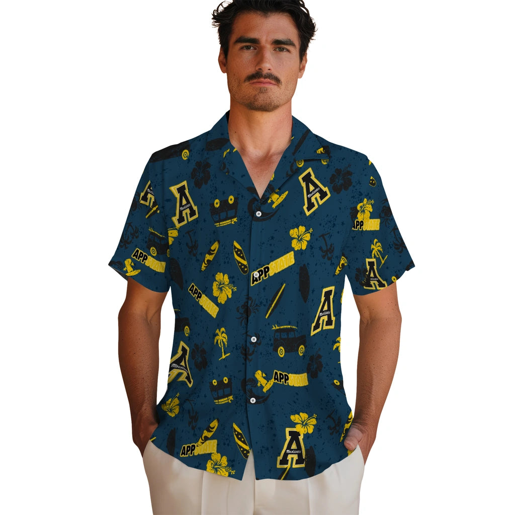 Appalachian State Mountaineers Hawaiian Shirt - Beach Vibe | Hula Hawaiian Shirts