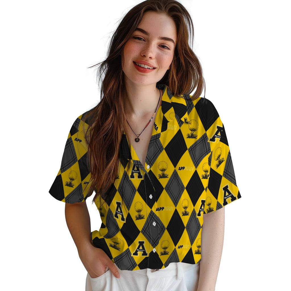 Appalachian State Mountaineers Hawaiian Shirt - Golfing Plaid | Hula Hawaiian Shirts