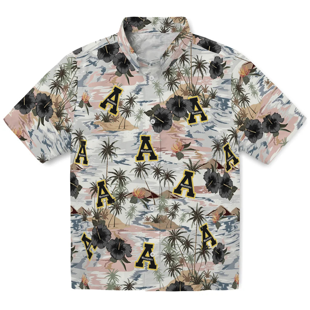Appalachian State Mountaineers Hawaiian Shirt - Hibiscus Seaside | Hula Hawaiian Shirts