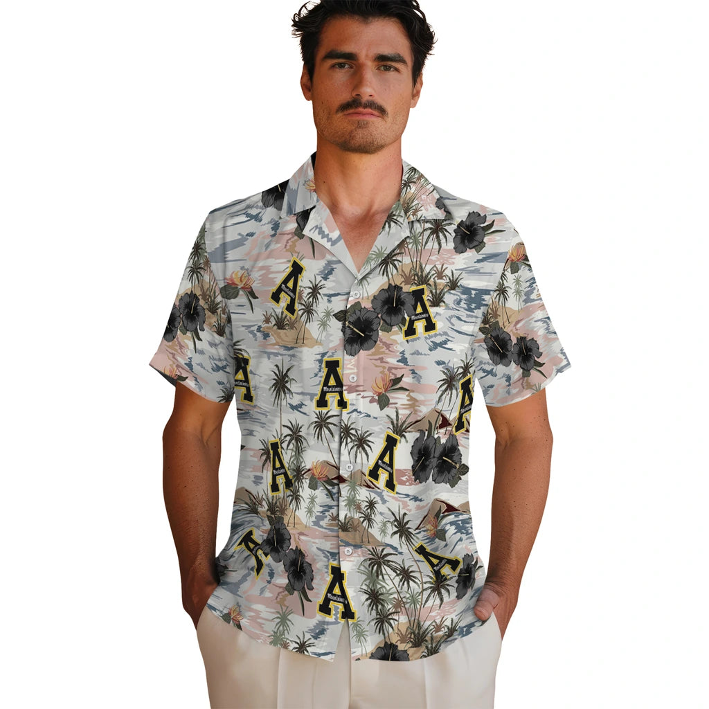 Appalachian State Mountaineers Hawaiian Shirt - Hibiscus Seaside | Hula Hawaiian Shirts