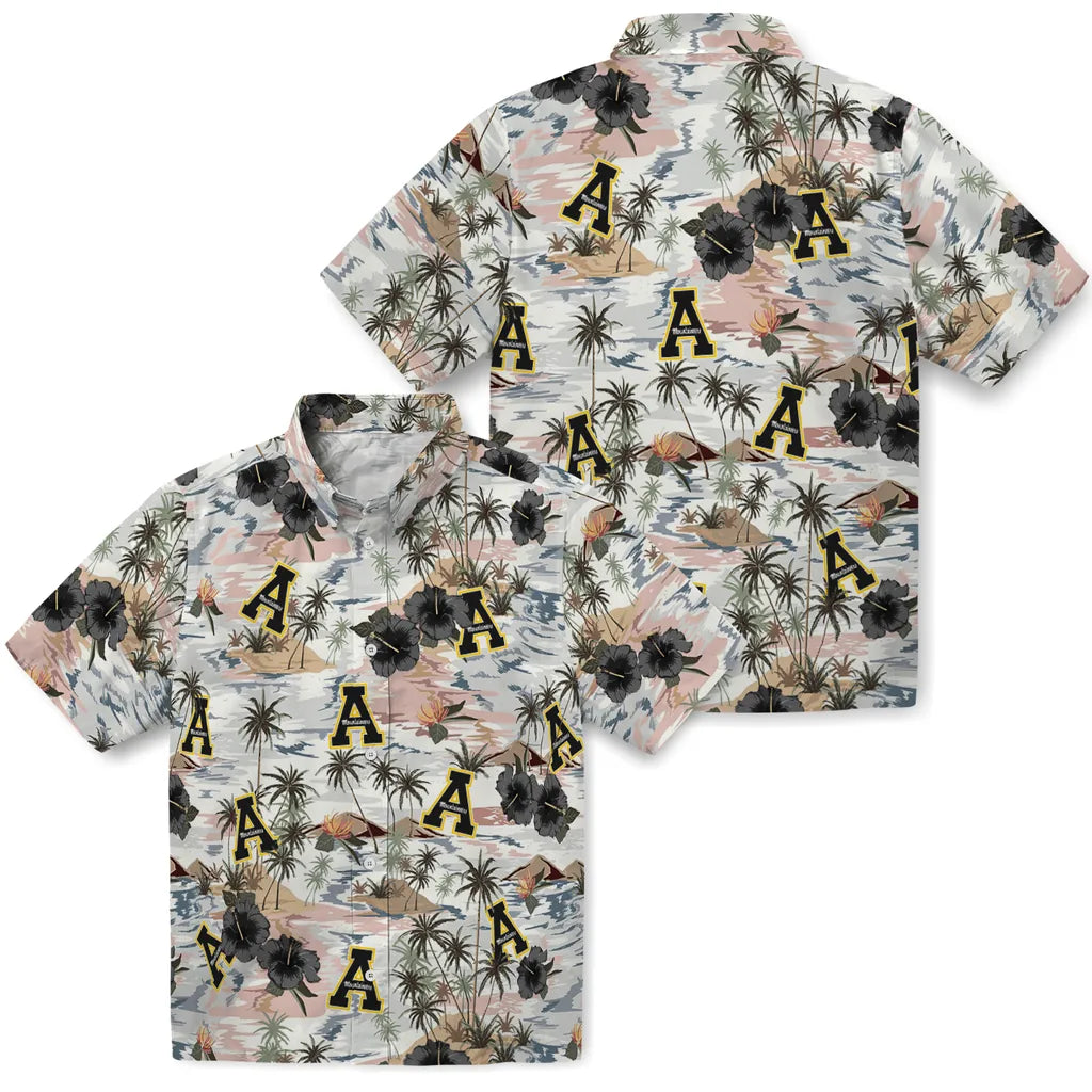 Appalachian State Mountaineers Hawaiian Shirt - Hibiscus Seaside | Hula Hawaiian Shirts