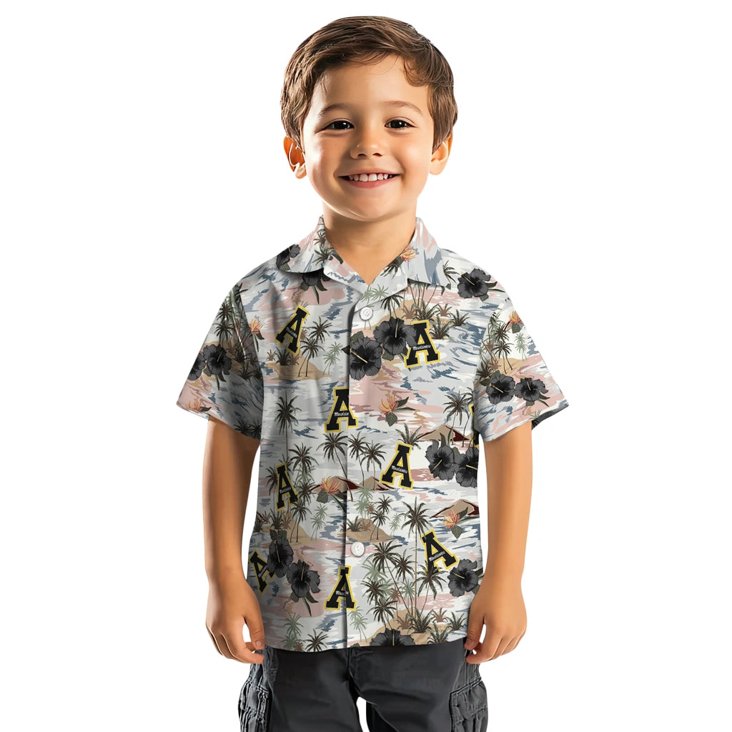 Appalachian State Mountaineers Hawaiian Shirt - Hibiscus Seaside | Hula Hawaiian Shirts
