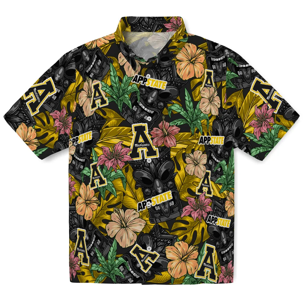 Appalachian State Mountaineers Hawaiian Shirt - Hibiscus Tiki Jungle | Hula Hawaiian Shirts