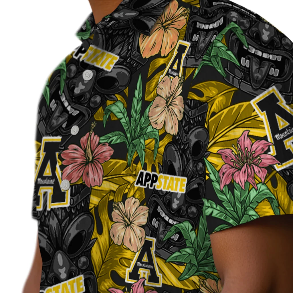 Appalachian State Mountaineers Hawaiian Shirt - Hibiscus Tiki Jungle | Hula Hawaiian Shirts