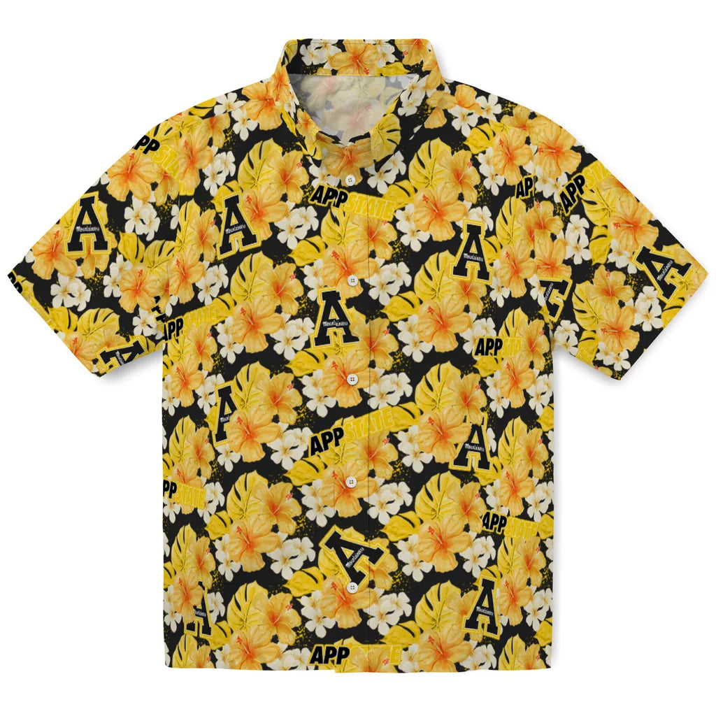 Appalachian State Mountaineers Hawaiian Shirt - Hibiscus Tropics | Hula Hawaiian Shirts