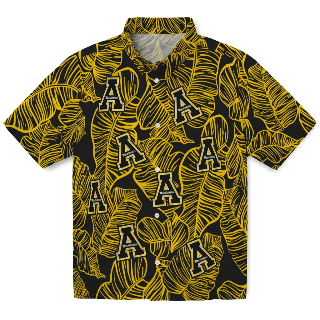Appalachian State Mountaineers Hawaiian Shirt - Leaf Outline | Hula Hawaiian Shirts