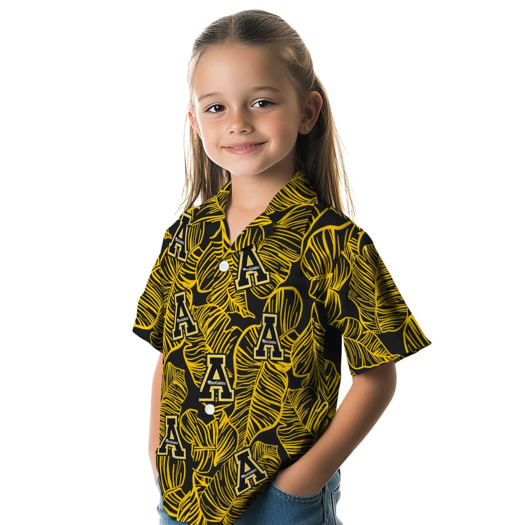 Appalachian State Mountaineers Hawaiian Shirt - Leaf Outline | Hula Hawaiian Shirts