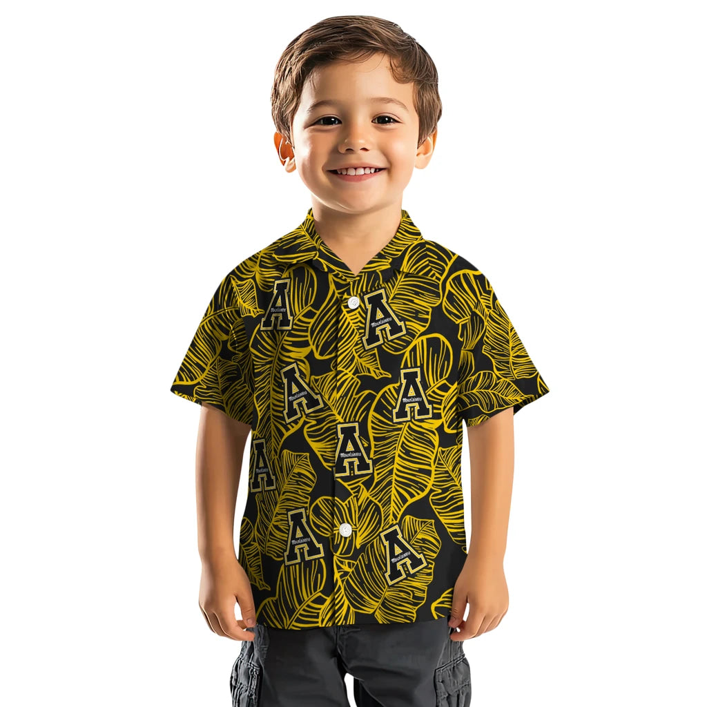 Appalachian State Mountaineers Hawaiian Shirt - Leaf Outline | Hula Hawaiian Shirts