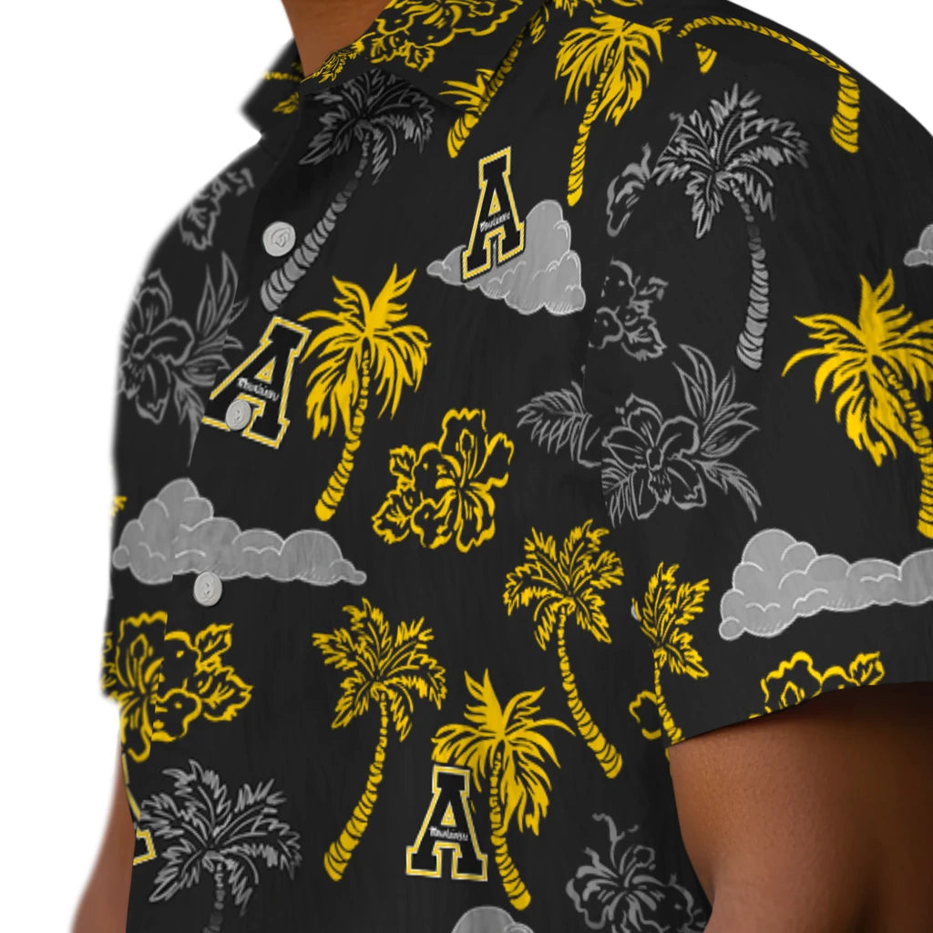Appalachian State Mountaineers Hawaiian Shirt - Palm And Clouds | Hula Hawaiian Shirts